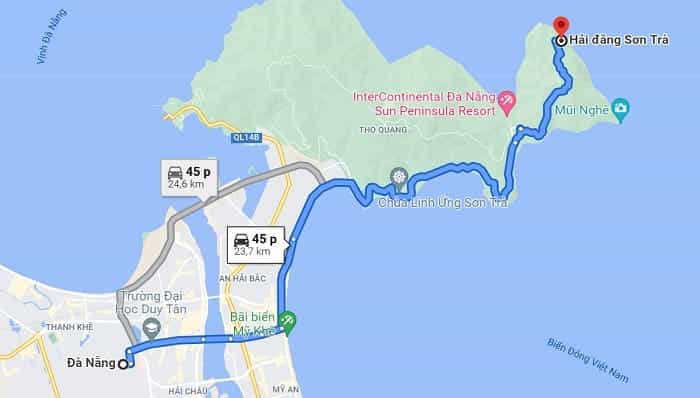 Cách di chuyển đến ngọn hải đăng tiên sa