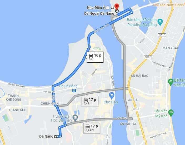 Hướng dẫn di chuyển đến Thuận Phước Field