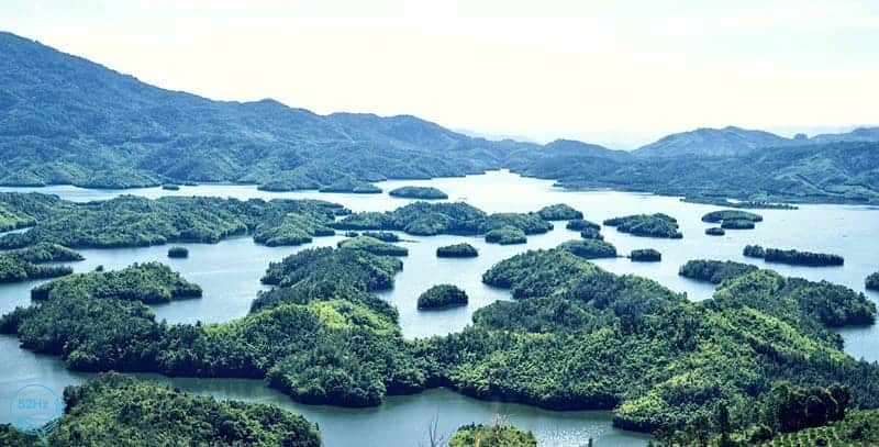 Cơn mưa ngang qua, để lại Hồ Tà Đùng một màu xanh mướt.