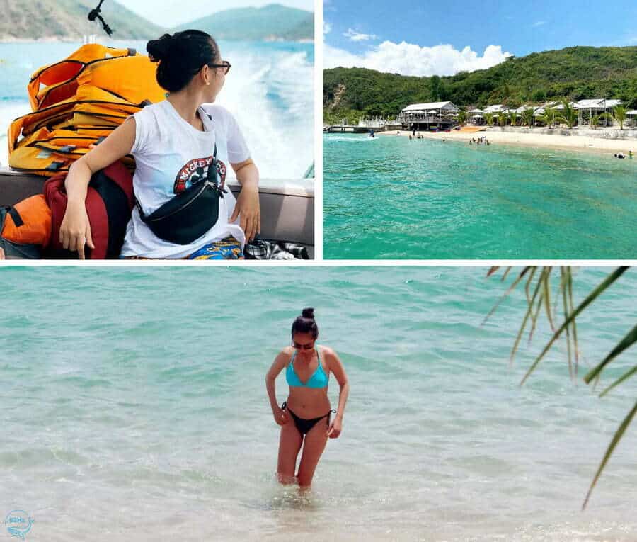 Tắm biển tại đảo Bích Đầm Nha Trang